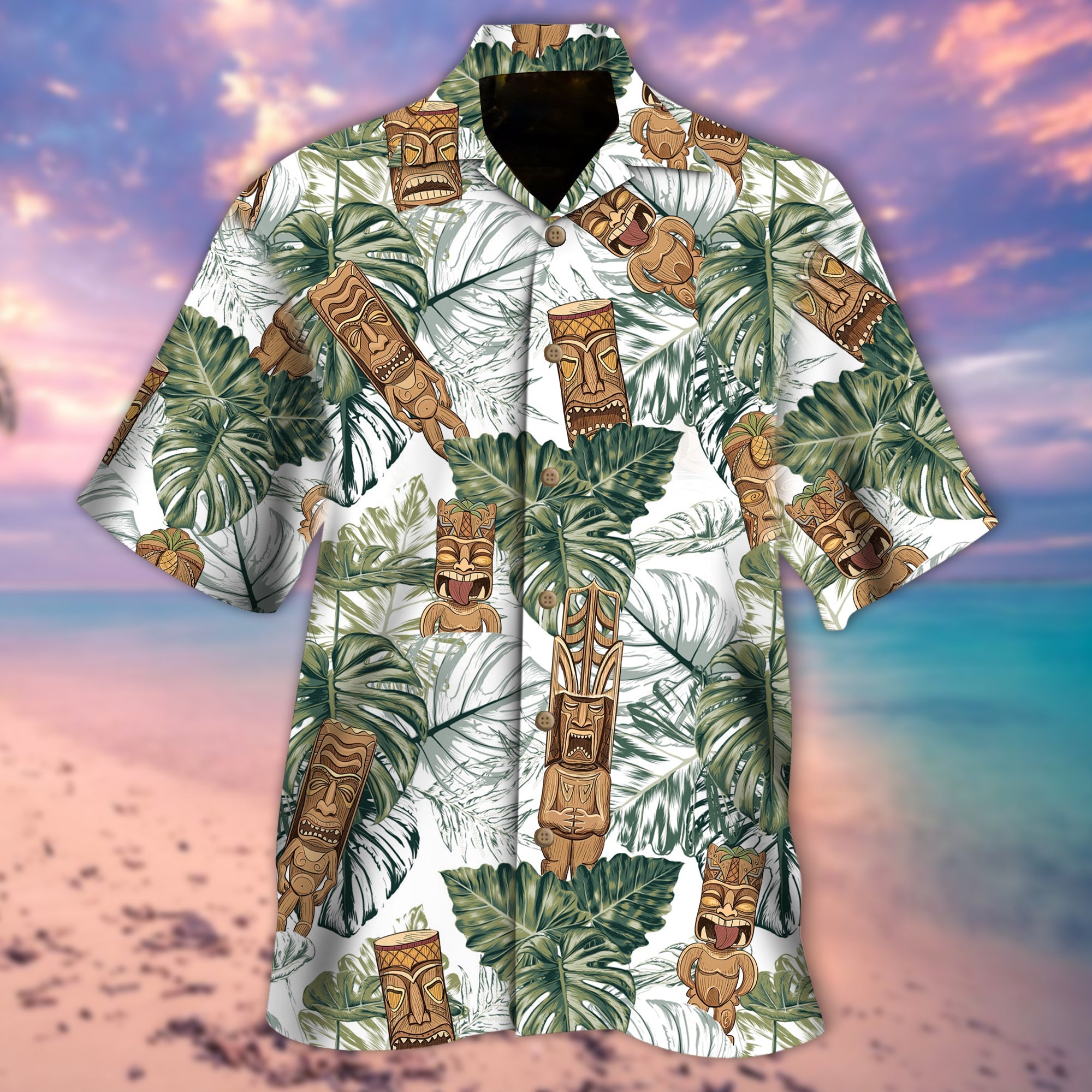 Tiki Mask Hawaii Shirt Ha58157