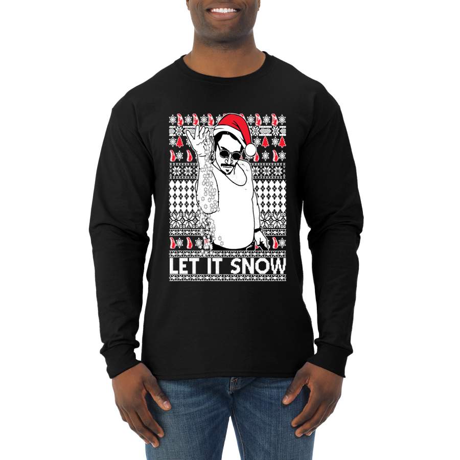 Salt Bae Let It Snow Christmas Mens Long Sleeve T-Shirt