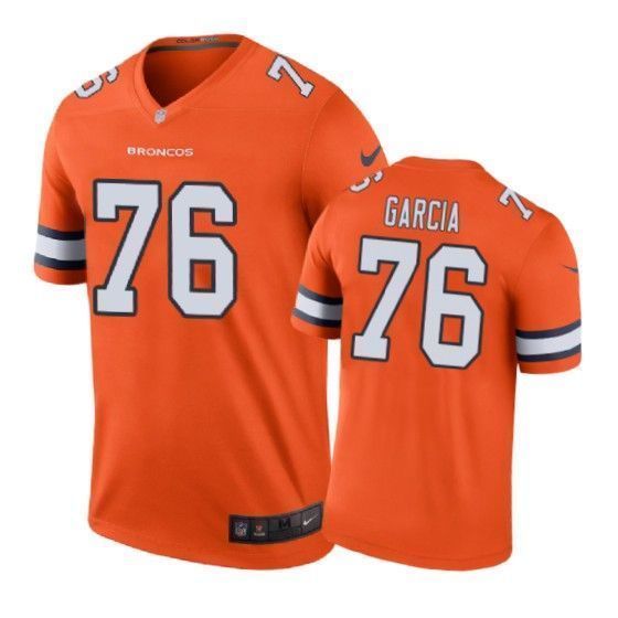 Denver Broncos 76 Max Garcia Color Rush Orange 3D Jersey