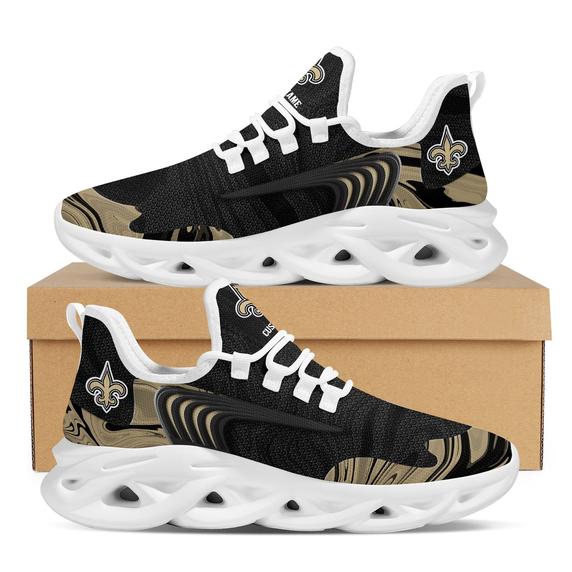 New Orleans Saints Team Custom Personalized With Name Max Soul Sneakers Running Sports Shoes For Men Women Adults Football