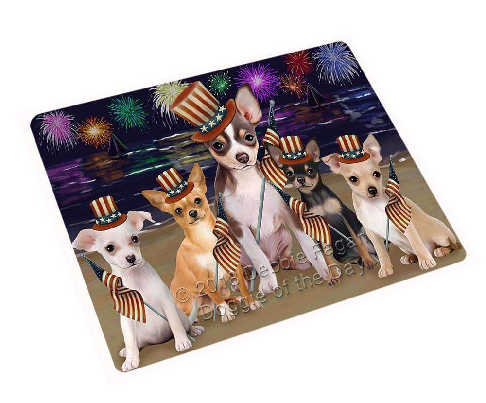 4Th Of July Independence Day Firework Chihuahuas Dog Blanket Blnkt55506 (37X57 Sherpa)