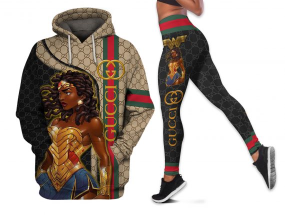 Black Pride Black Wonder Woman Hoodie Leggings Set - Redditprint Store