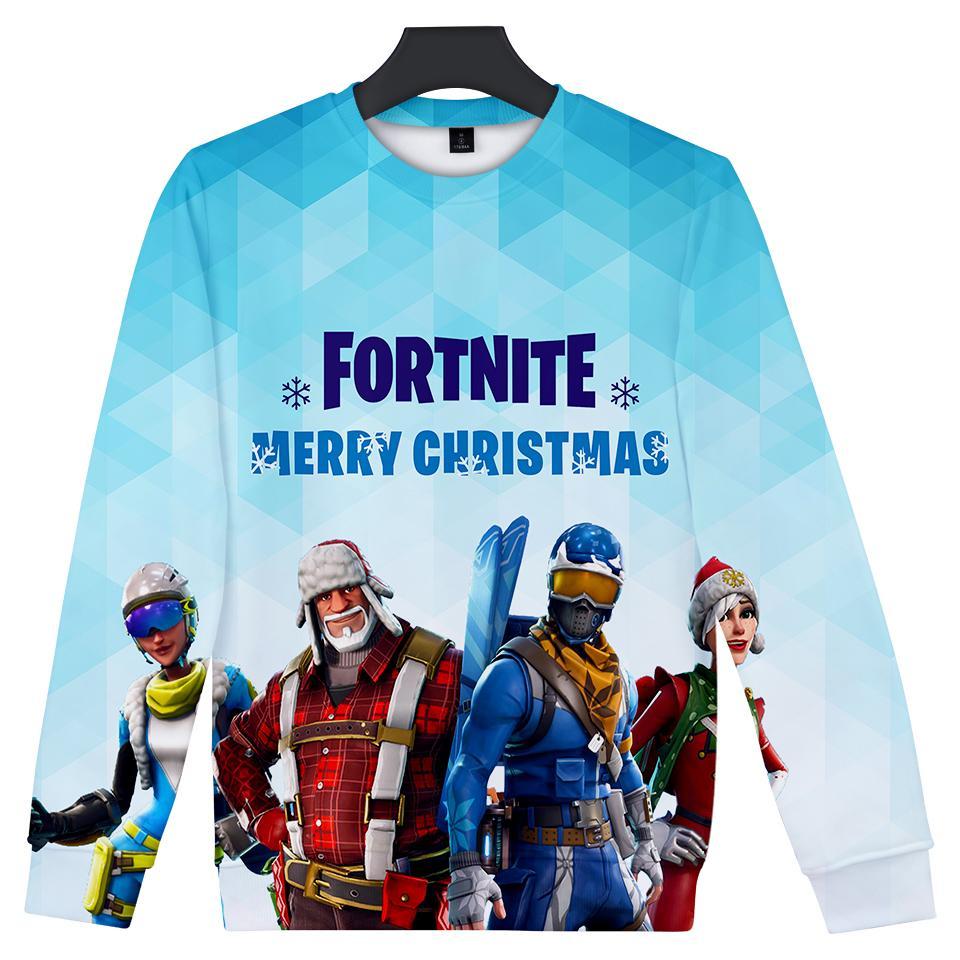 Fortnite Sweatshirts – Fortnite Game Christmas Series Merry Christmas Super Cool 3D Sweatshirt