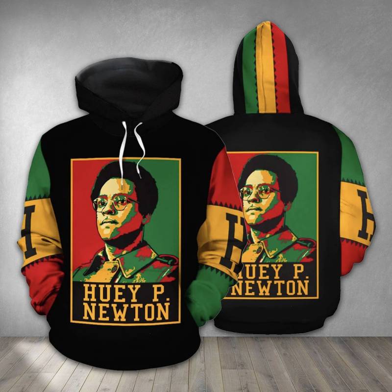 African – Huey P. Newton Retro All Over Print Hoodies