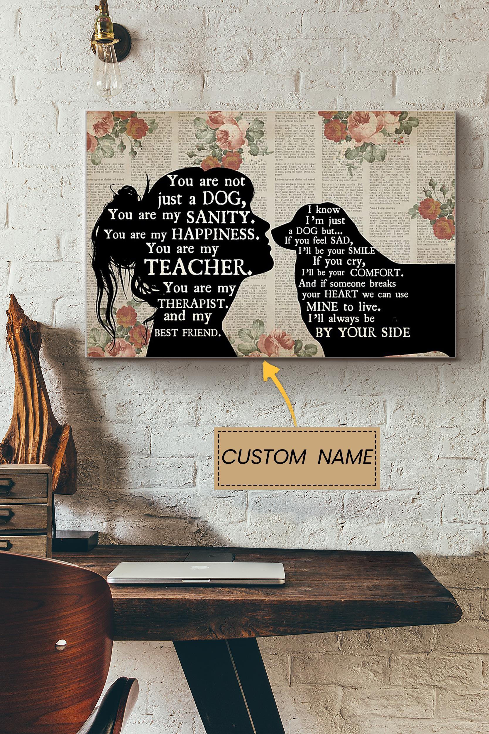 Australian Shepherd Girl Therapist Best Friend Personalized Poster – Animal Wall Art – Gift For Dog Lover Dog Foster Puppy Fan Poster