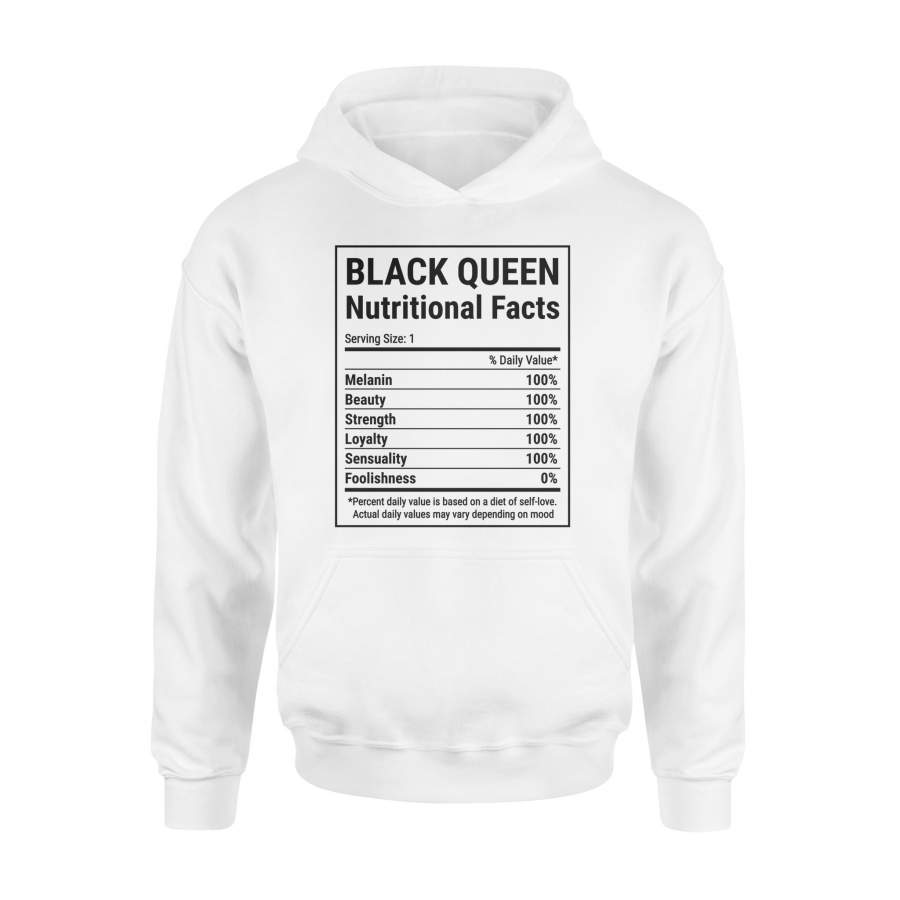 Black Queen Female History Month Nutritional Info Hoodie