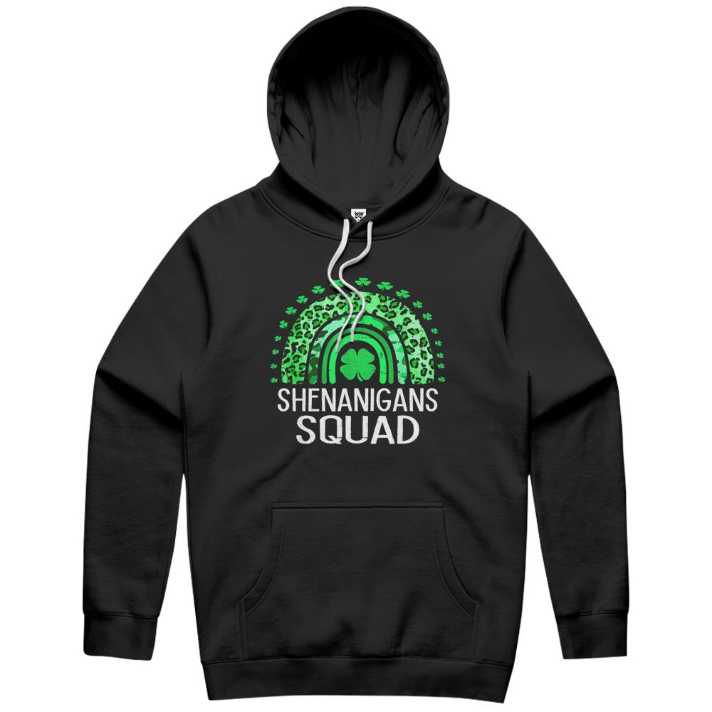 Shenanigans Squad Funny St Patricks Day Costume Rainbow Gift Hoodie