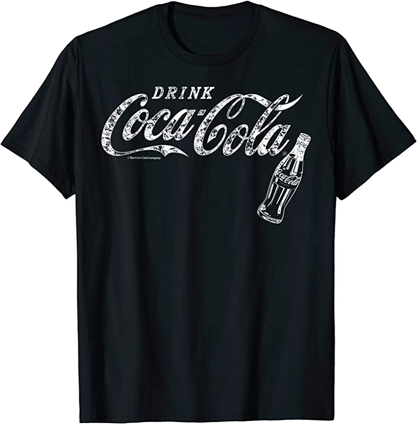 Vintage White Drink Logo Bottle Graphic T-Shirt