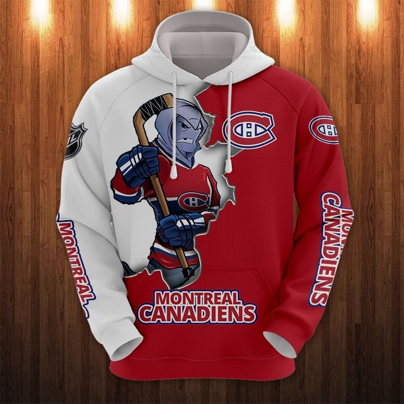 Montreal Canadiens Hoodies 3D Cartoon Graphic Sweatshirt