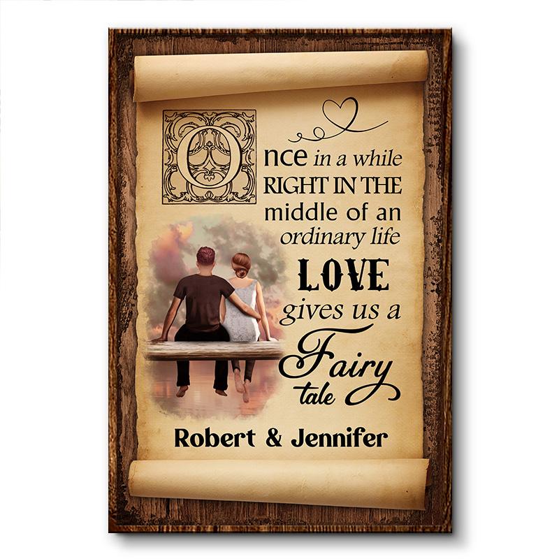 Once In A While Fairy Tale Couple – Romantic Gift – Personalized Custom Poster
