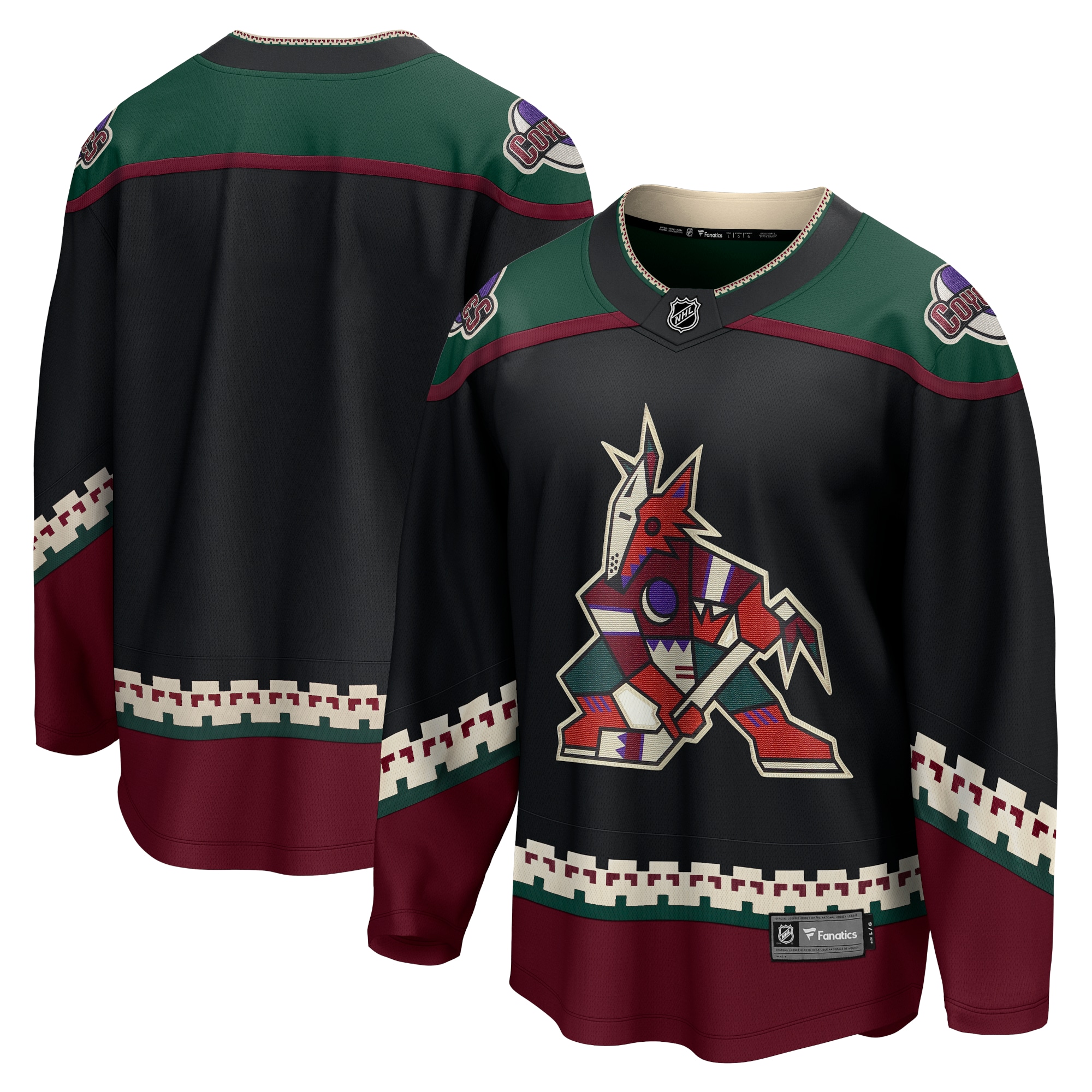 Arizona Coyotes Branded Home Breakaway Jersey – Black