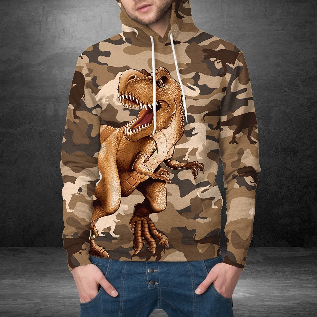 Camo T-rex G51230 – All Over Print Unisex Hoodie