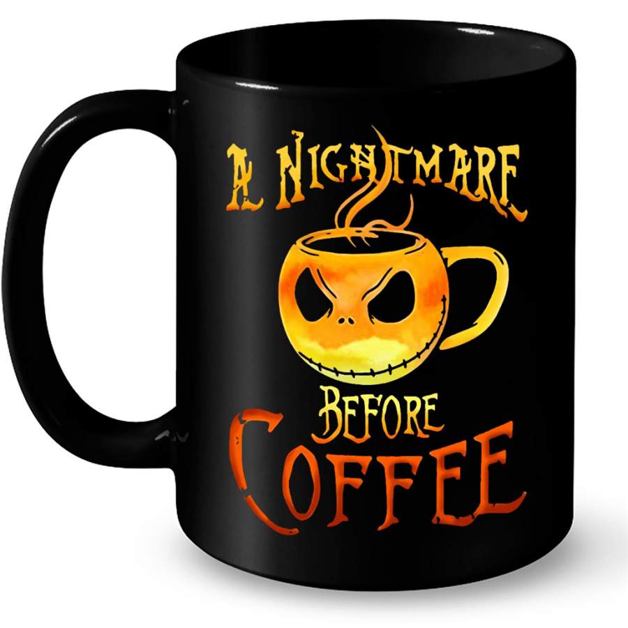 A Nightmare Before Coffee B – Full-Wrap Coffee Black Mug