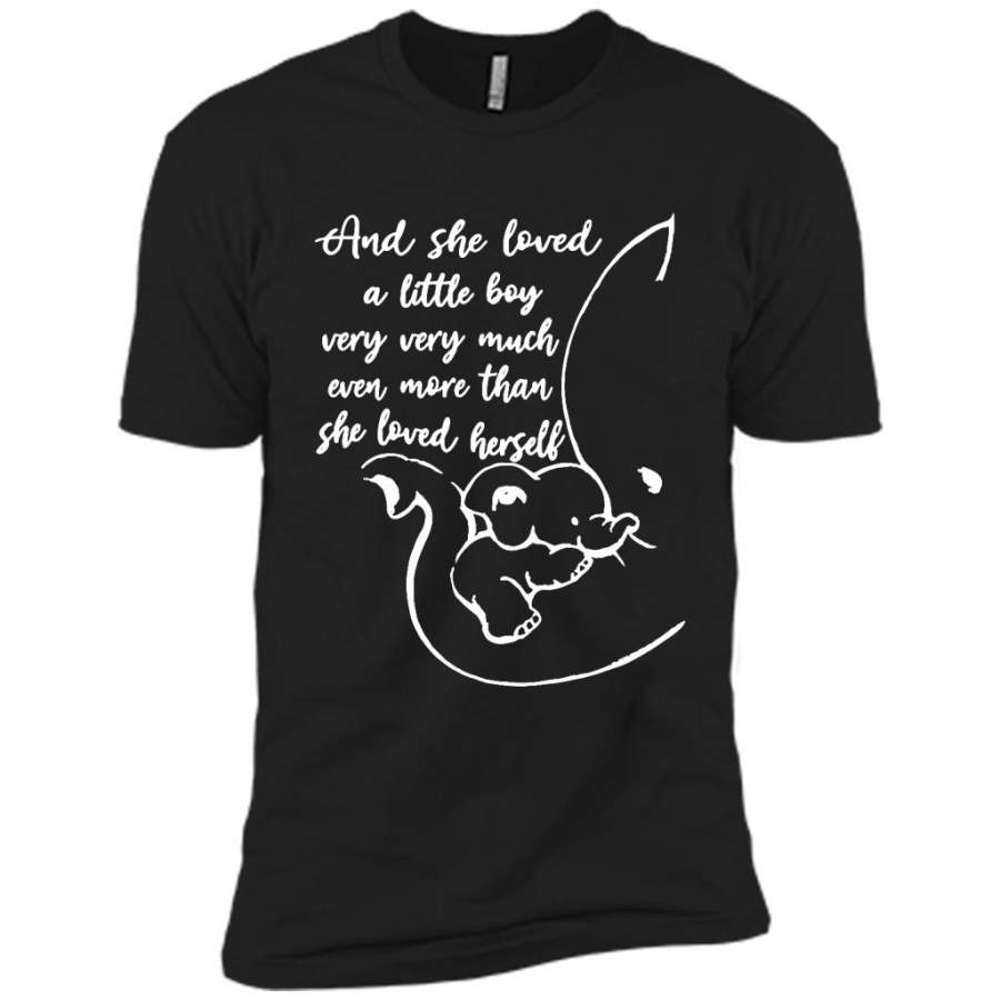 An She Loved A Little Boy Very Very Much Even More Than She Loved Herself, Elephant Lover, Mother’s Day Gift – Canvas Unisex USA Shirt