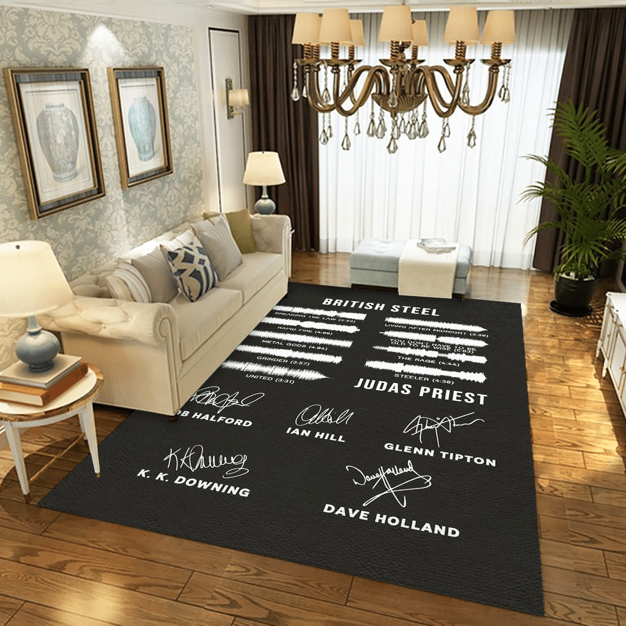 Judas Priest Signature Band Music Area Rug Carpet, Living Room  Rug – Christmas Gift Us Decor