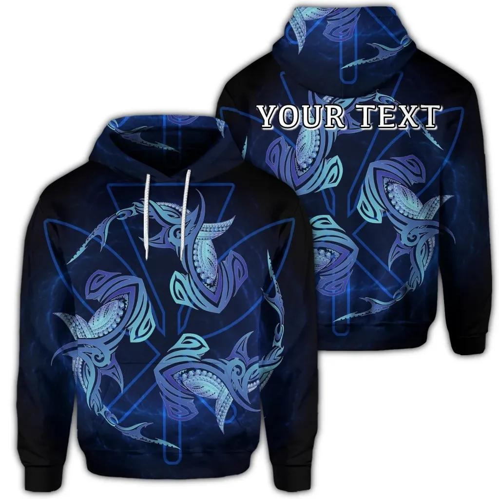 Alohawaii Hoodie – (Personalised) Hawaiian Hammerhead Shark Kanaka Galaxy Polynesian Hoodie – Ah – J4R