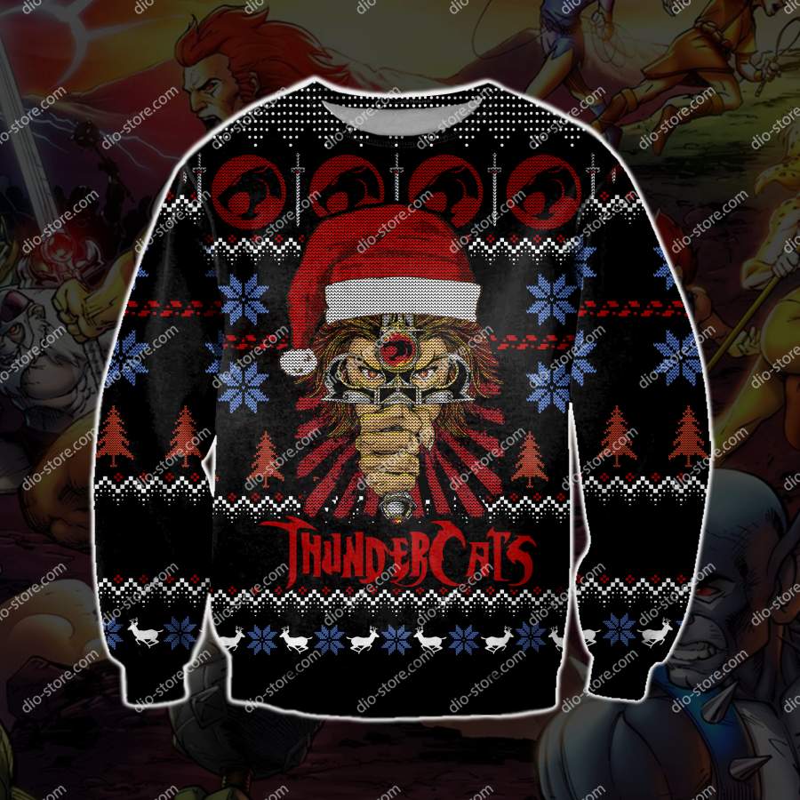 ThunderCats KNITTING PATTERN 3D PRINT UGLY CHRISTMAS Sweatshirt