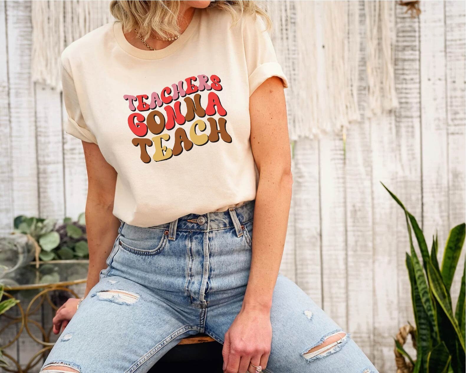 Unisex,Teachers Gonna Teach Tee-teacher crewneck sweatshirt,teacher sweatshirt retro,teacher shirt,vintage teacher shirt,groovy teacher