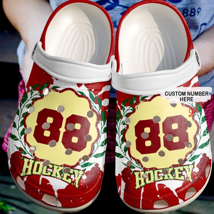 Hockey Personalized Passion Sku 1375 Crocs Crocband Clog Comfortable For Mens Womens Classic Clog Water Shoes