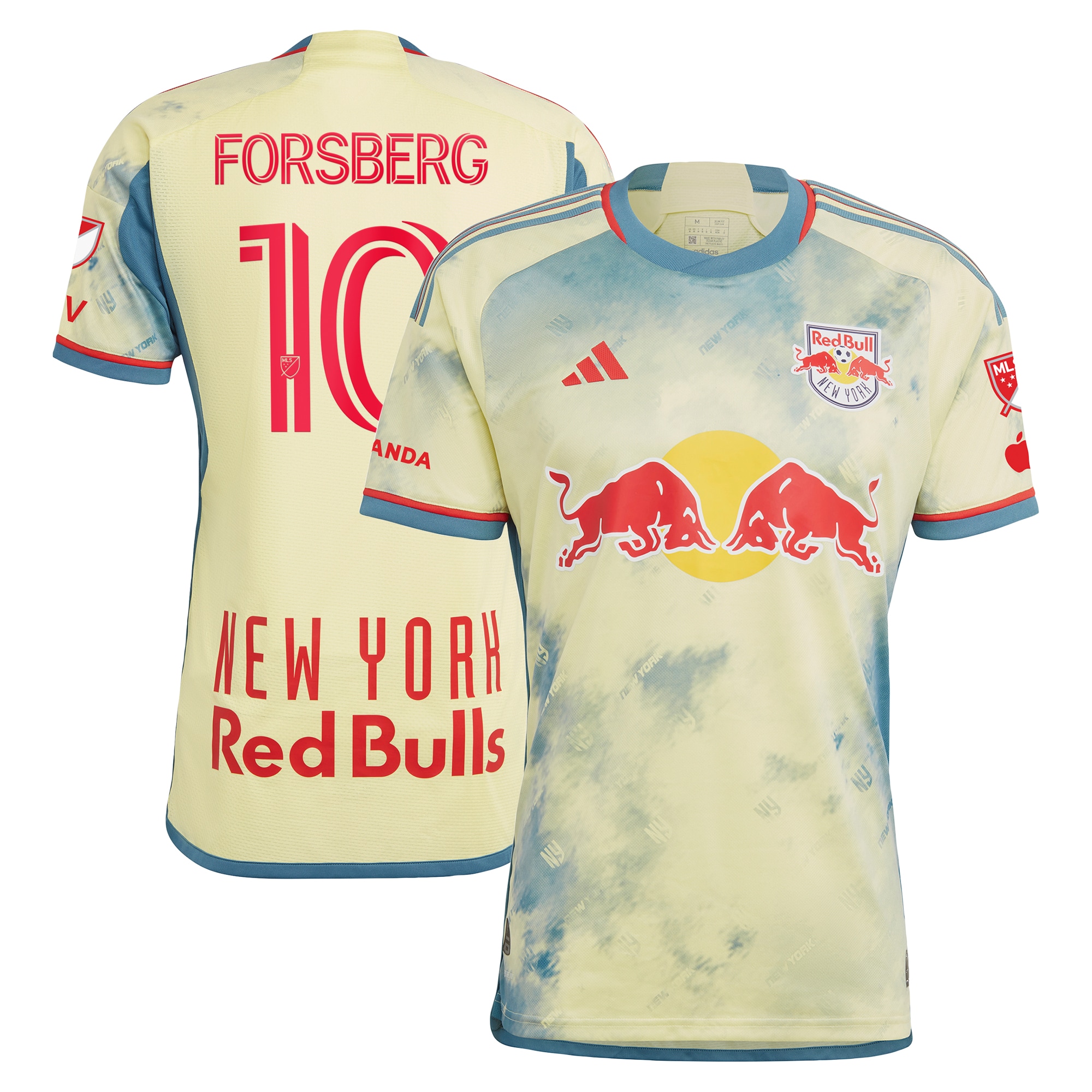 Emil Forsberg New York Red Bulls 2024 Daniel Patrick Kit Authentic Player Jersey  Yellow