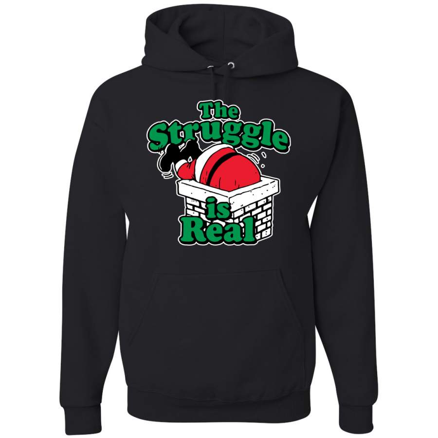 The Struggle is Real Xmas  Ugly Christmas Sweater Unisex Graphic Hoodie Sweatshirt