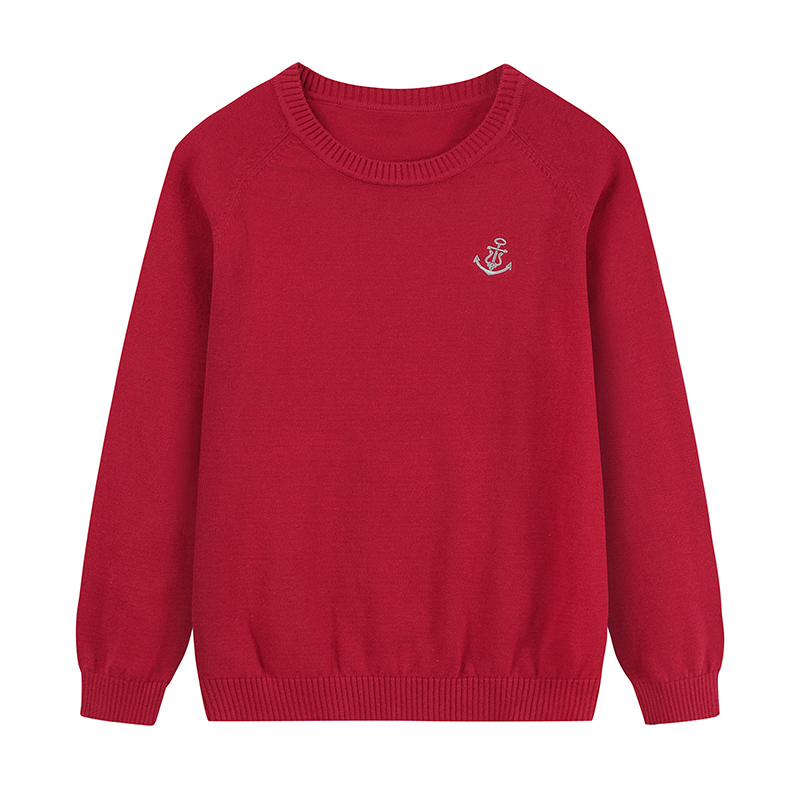 Children Sweaters New fashion design Anchor embroidery Cotton O-neck Boy’s sweaters For 4-14 years kids wear alx