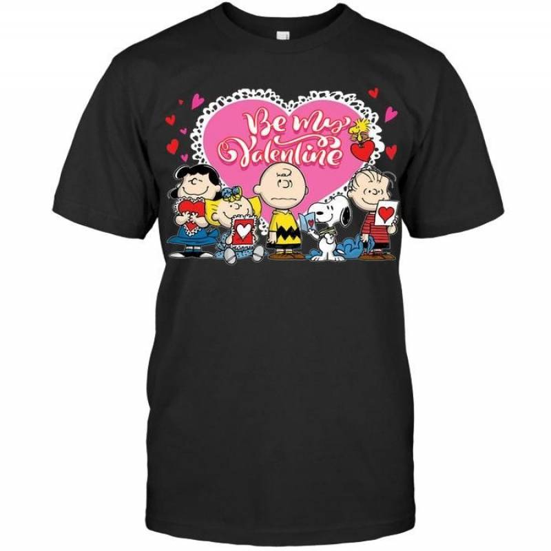 Snoopy and Charlie Brown Be My Valentine Shirt Blueshirtfarm Fashion