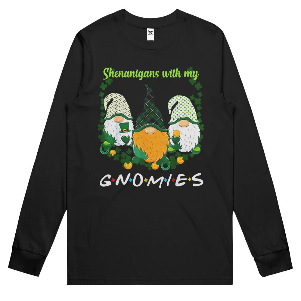 St Patrick’S Day Shenanigans Gnomies Gnome Shamrock Irish Long Sleeve T Shirts