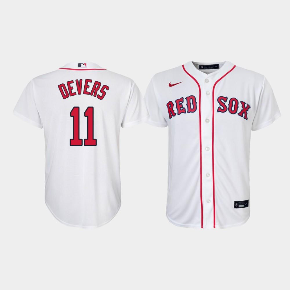 Youth Boston Red Sox Rafael Devers 11 White Home Jersey