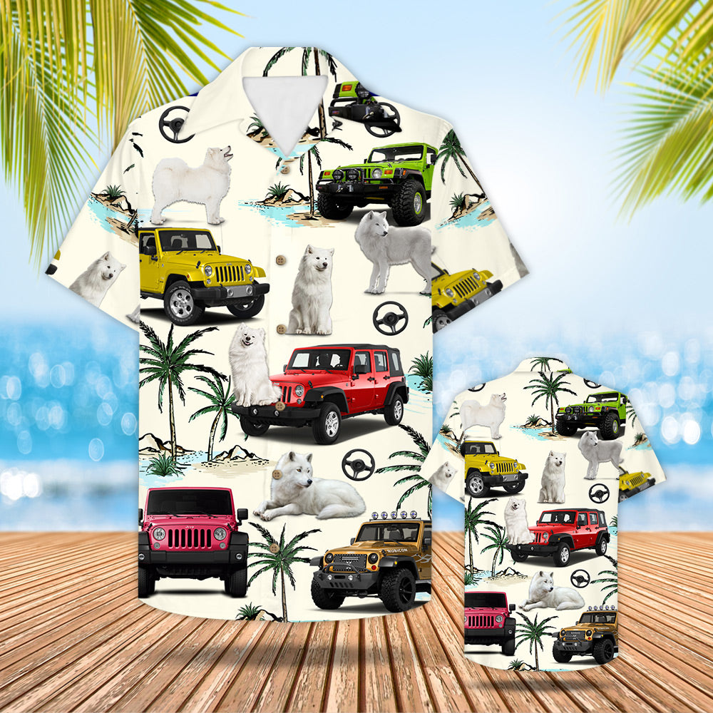 Jeep Samoyed Hawaii Shirt Gift For Trips And Pattern Trna Ha6448