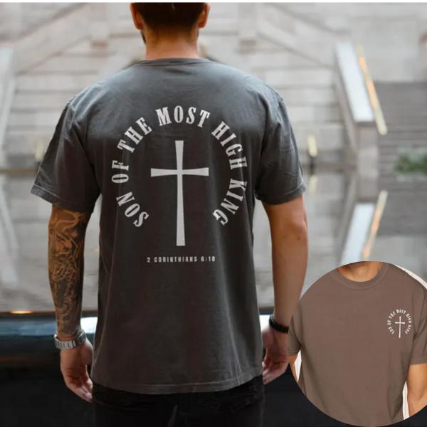 Mens Christian Shirt, Christianity Gift for Him Bible Verse Shirt, Christian Clothing Tee, Religious Faithful Gifts for Dad Religious Tee, Comfort Cotton