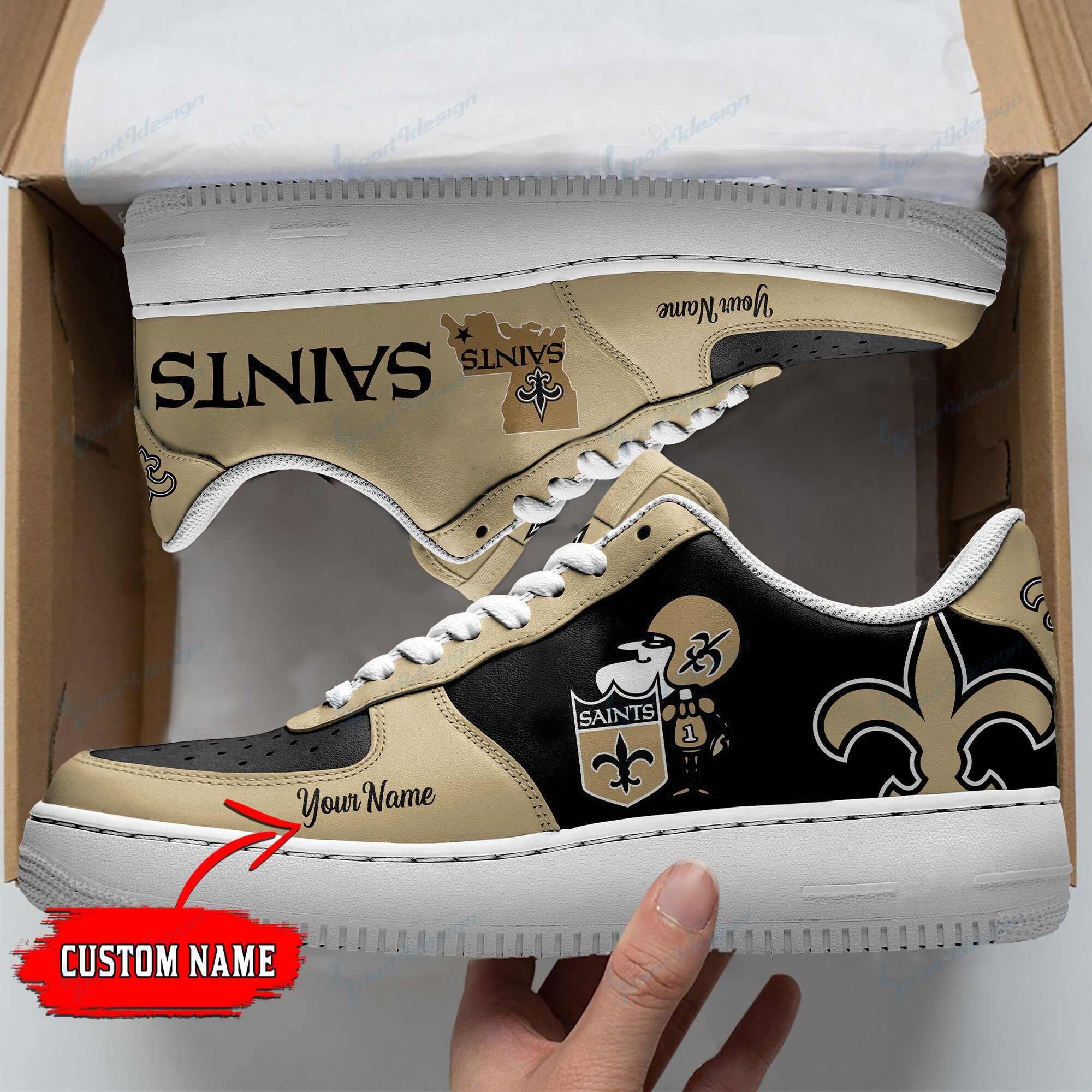 New Orleans Saints Personalized Af1 Shoes Bg26