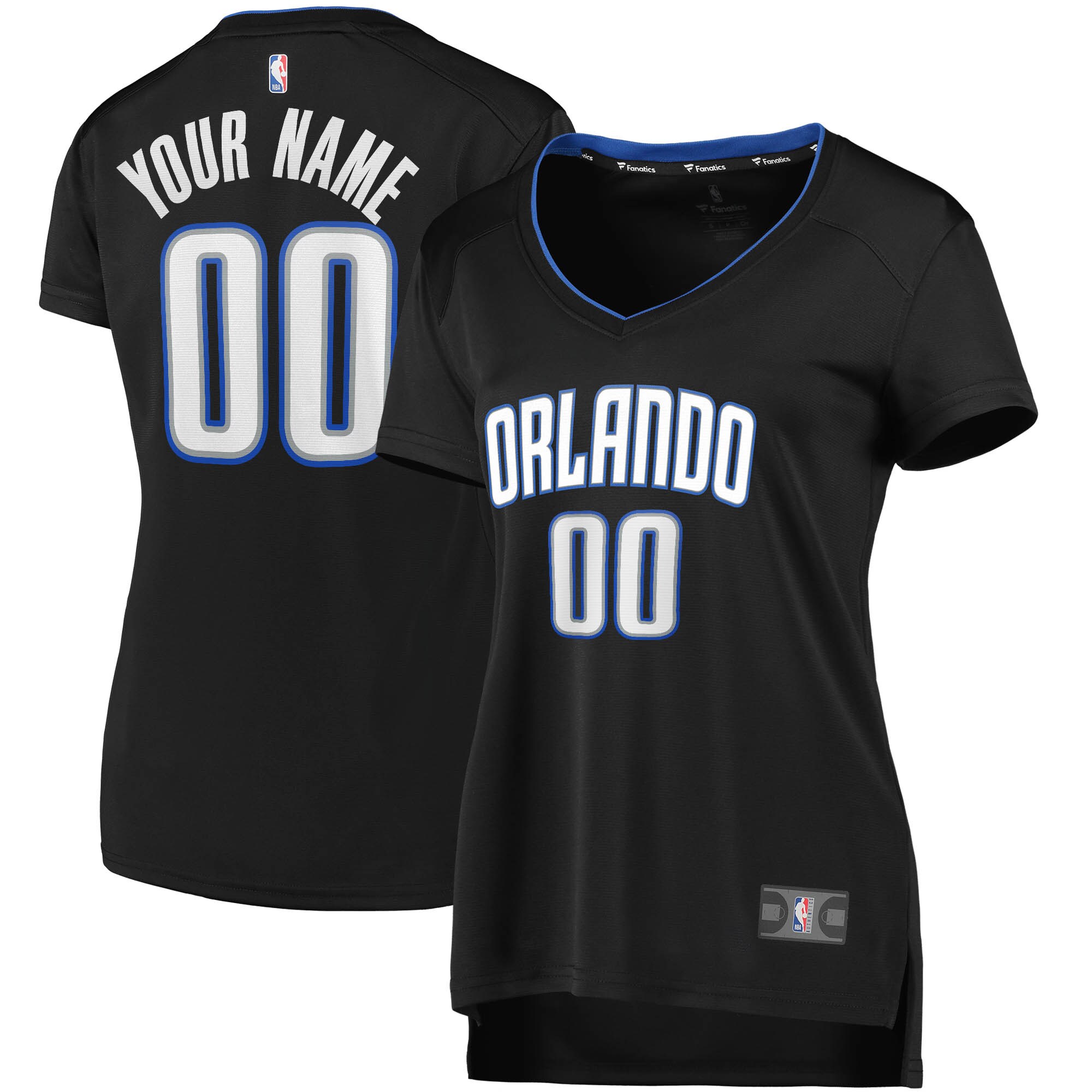 Orlando Magic Branded Women's Fast Break Replica Custom Jersey Black – Icon Edition