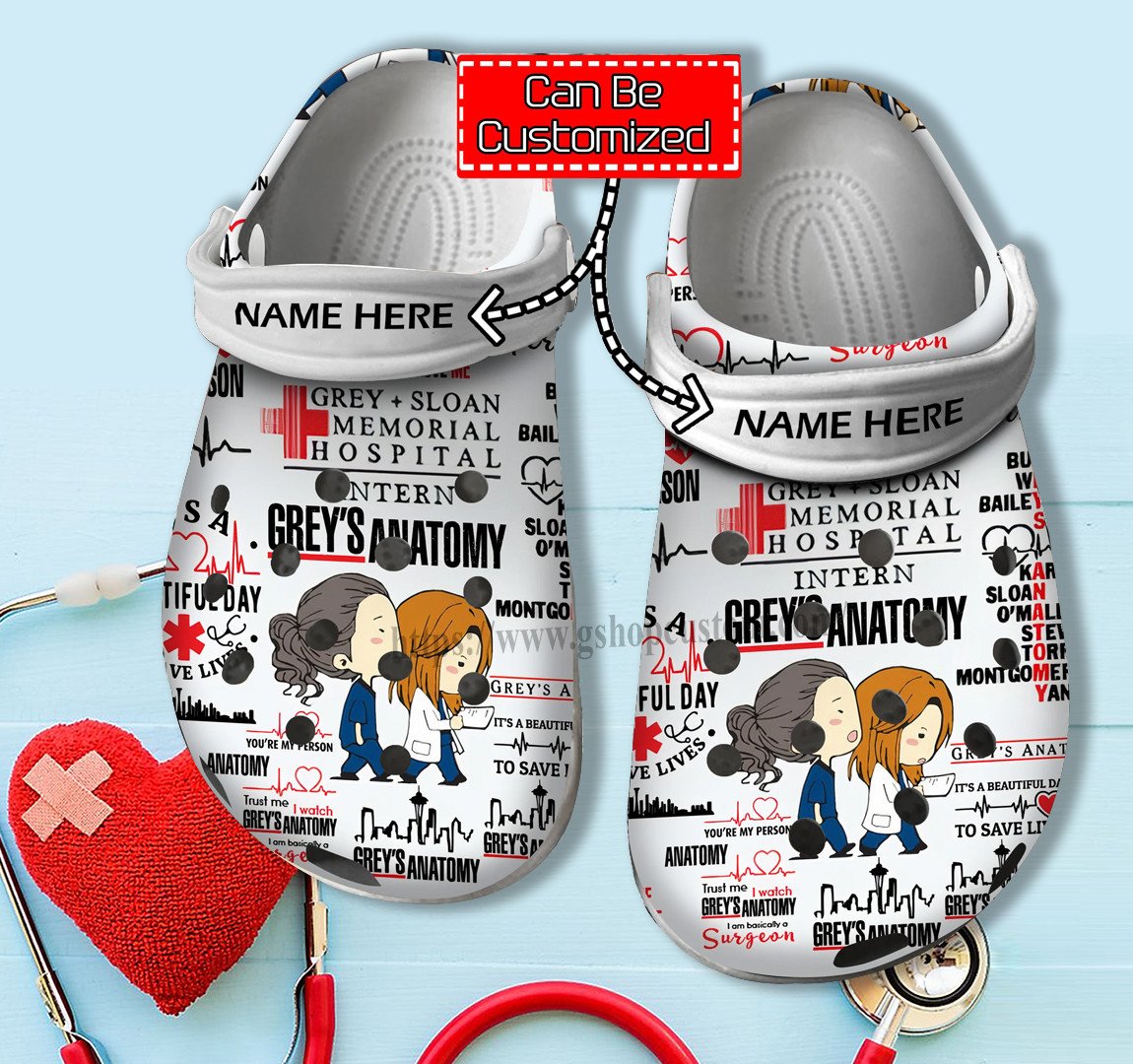 Nurse Cna Chibi Anatomy Crocs Shoes Gifts Mother Day For Mom Grandma ...