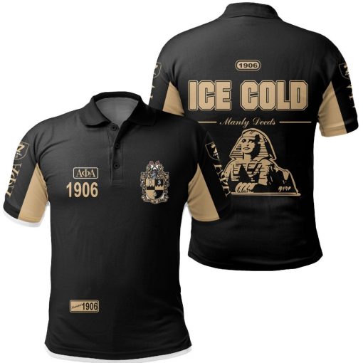 Alpha Phi Alpha 1906 Sphinx Ice Cold Manly Deeds Polo Shirt