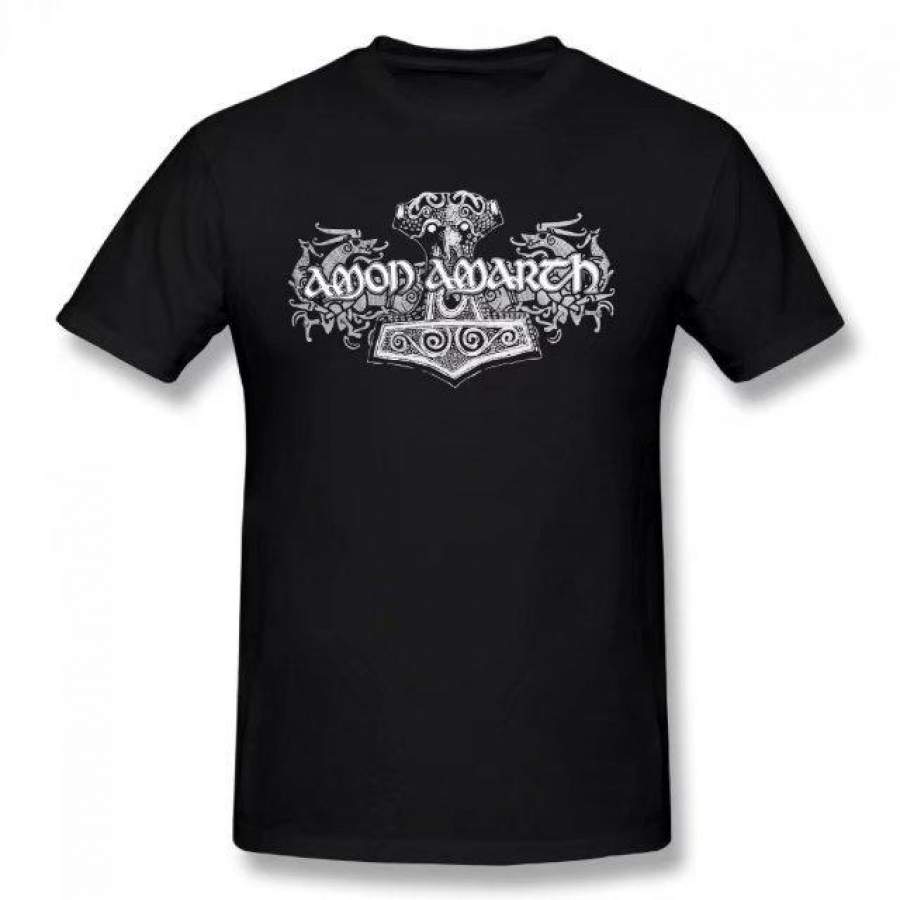 Amon Amarth – Viking Horses Sky Summer Basic Casual Short Cotton T-Shirt