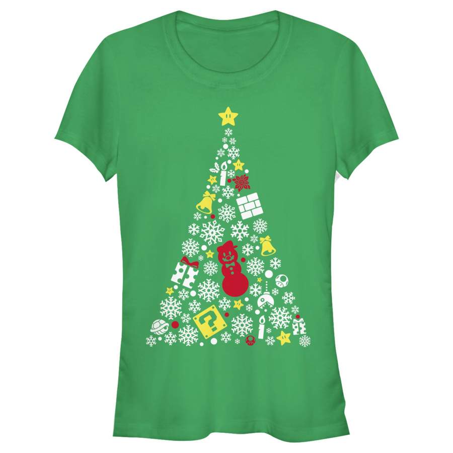 Nintendo Junior’s Christmas Evergreen Mario  T Shirt