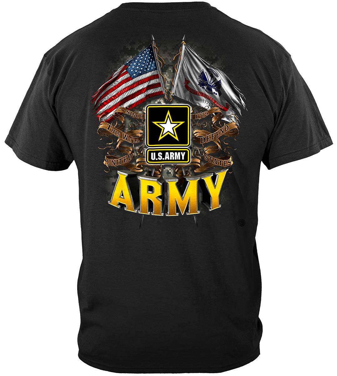 Army Double Flag Us Army Premium T-Shirt – Meibdaa