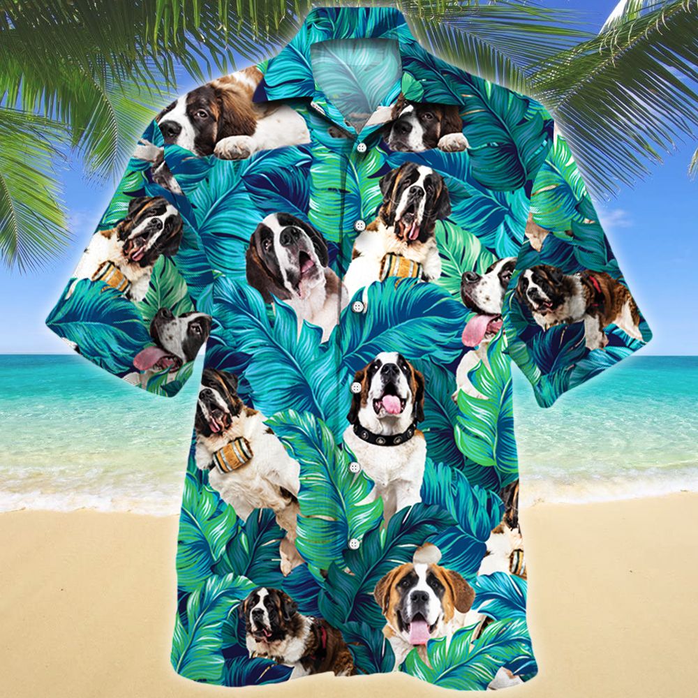 Bernard Dog Lovers Gift Hawaiian Shirt Ha90304