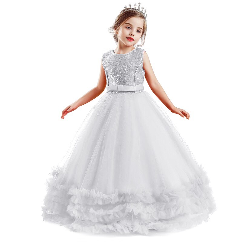 Weeding Birthday Party Dress For Girls 5-14 Y Cute Style Toddler Girl Dress Snow White Queen Fashion Girls Princess Clothing alx