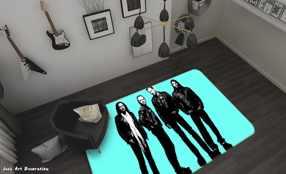 3D Metallica Rock Band Non-Slip Rug Mat 122