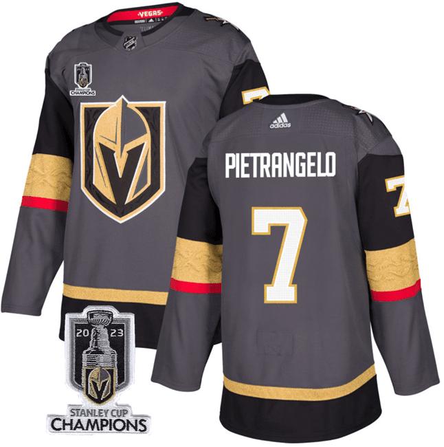 Alex Pietrangelo 7 Vegas Golden Knights 2023 Stanley Cup Champions Patch Alternate Breakaway Jersey – Black