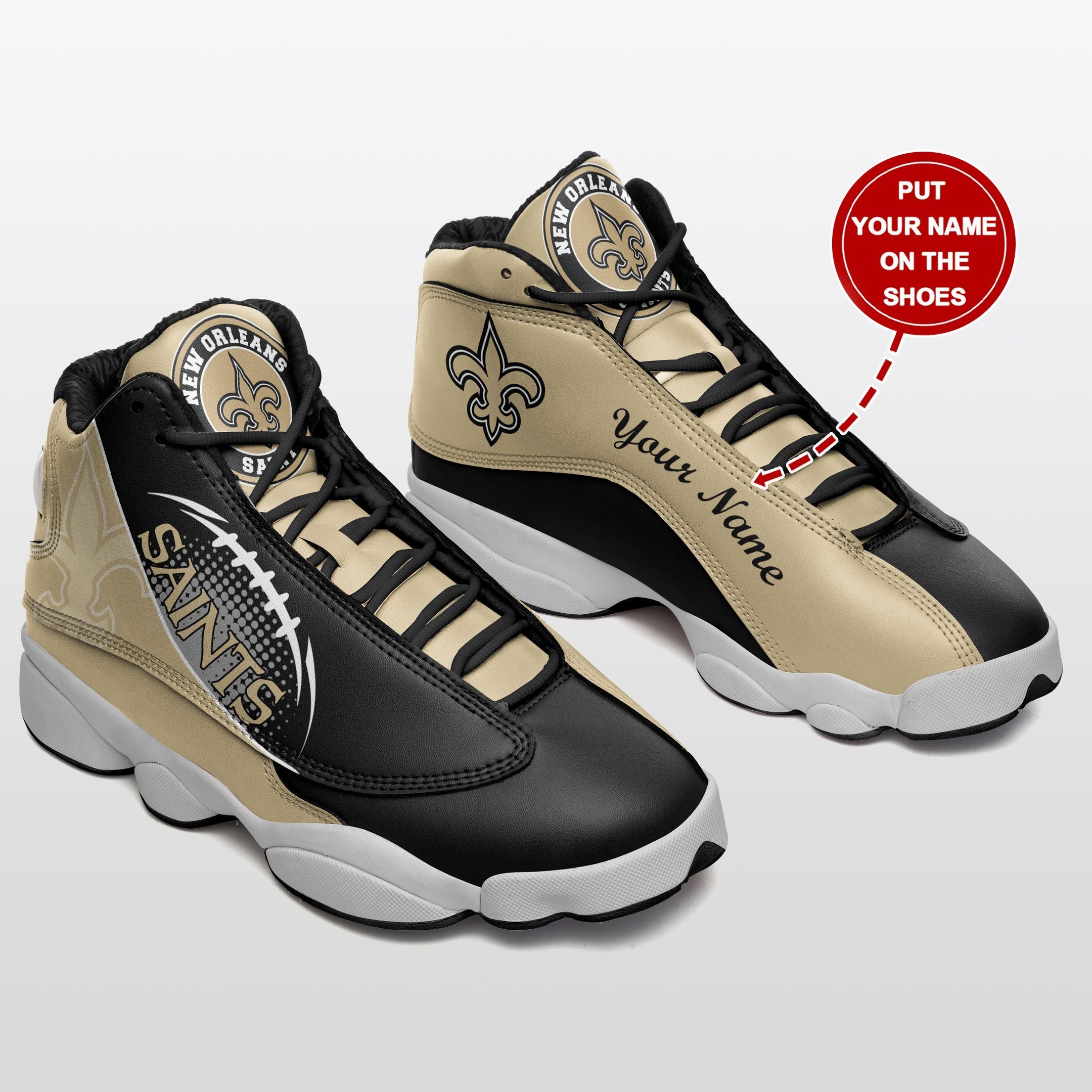 New Orleans Saints Personalized Air Jd13 Sneakers 304