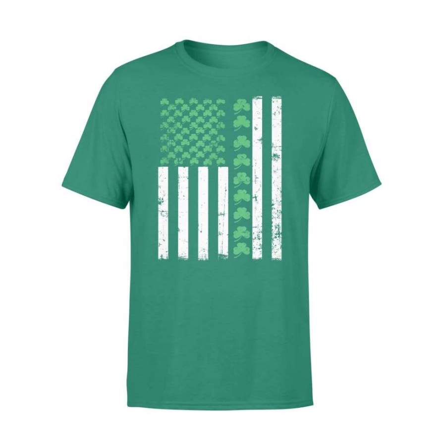 American Flag St Patricks Day Vintage Irish Lucky – Standard T-shirt