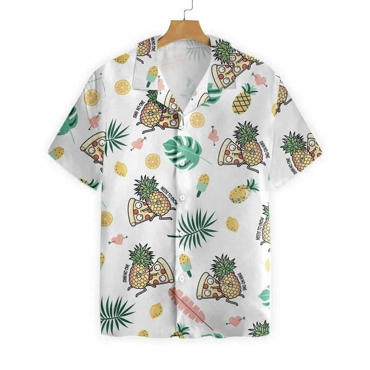 Pizza Pineapple Cartoon Hawaii Shirt Unisex Adult Ha108064