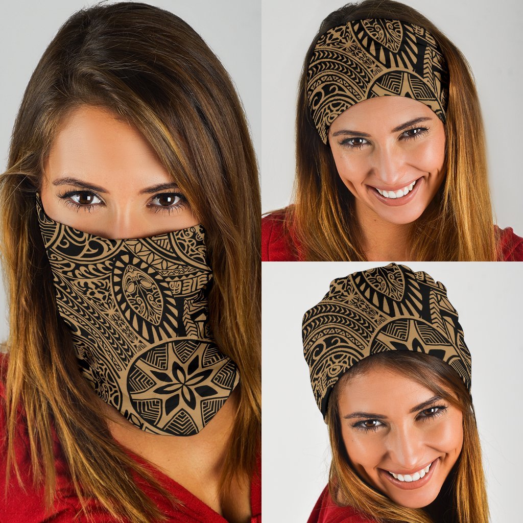 Polynesian Hawaiian Style Tribal Tattoo Gold Bandana 3-Pack - TattoosCafe