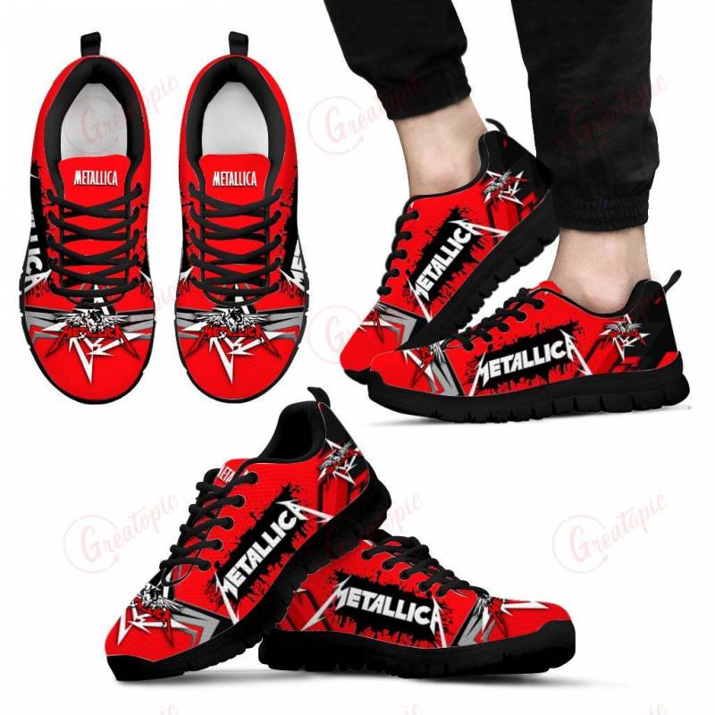 3D Printed Metallica VTH Sneakers Ver 1 For Men & Women (Red)