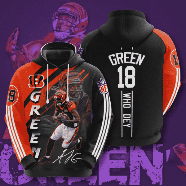 A J Green Cincinnati Bengals 3D Printed Hoodie/Zipper Hoodie