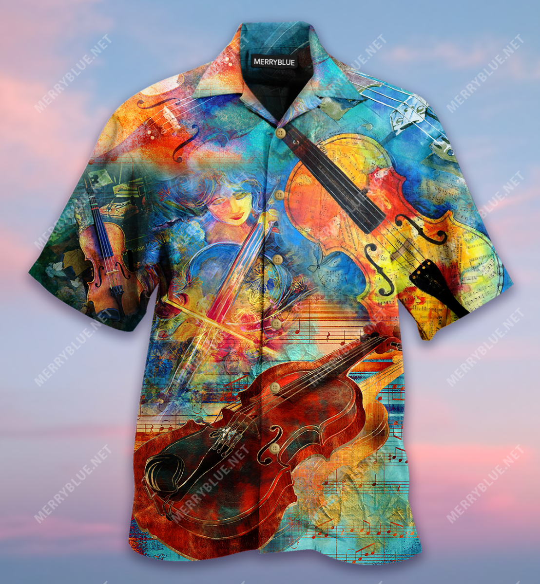 Abstract Violin Unisex Hawaiian Shirt