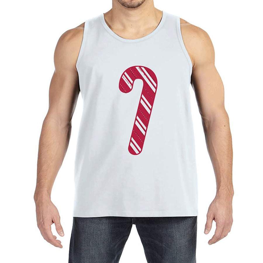 7 ate 9 Apparel Men’s Candy Cane Christmas Tank Top